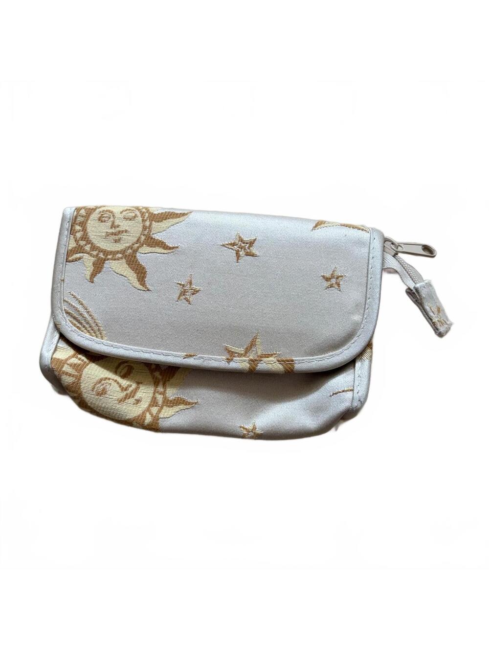 Vintage Celestial Makeup Cosmetic Pouch Mirror Zip